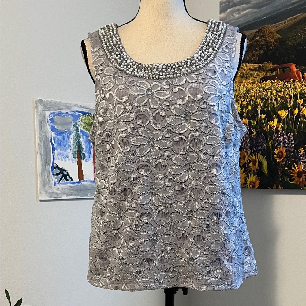 R&M Richard’s Beaded Lace Blouse